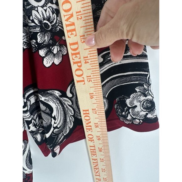 NWT Alfani Tunic Womens 2X Red Black Floral Paisley Boho Chic Whimsigoth AC27 - Picture 12 of 15